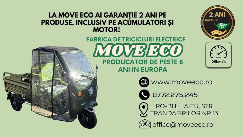 Tricicleta electrica-TukTuk 60V-20AH / RO omologata /2 ani garantie