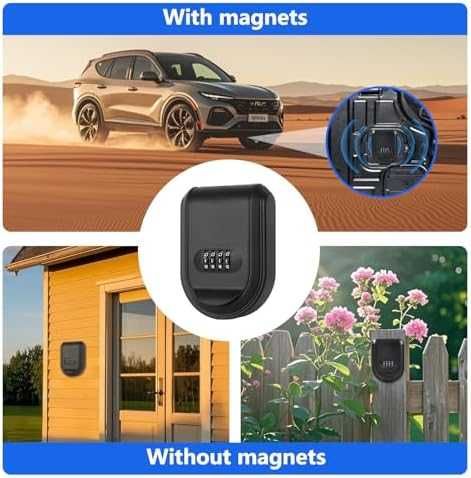 Ново Скривалище за ключ с код + магнити – за автомобил дом кутия кола