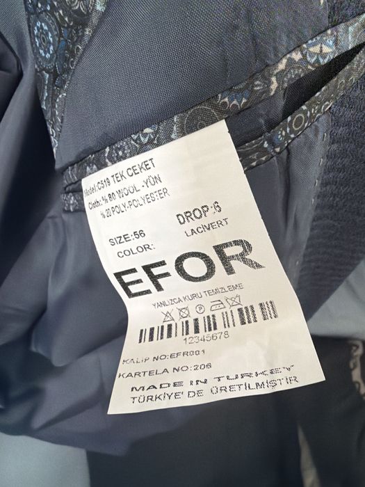 Мъжки официален костюм EFOR – тъмносин