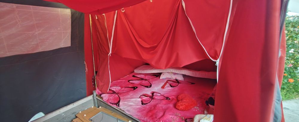 Camping pe roți extensibil