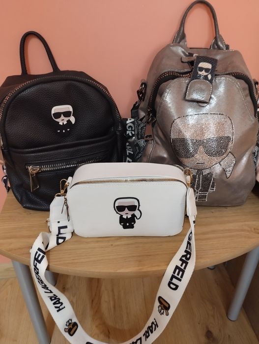 Продавам две ранички и една чанта за през рамо на Karl