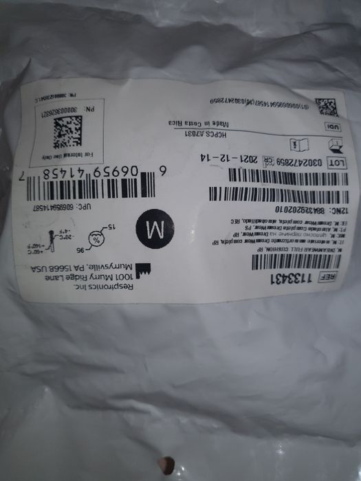 Rezerva ham+Masca full face cpap Philips Respironics Dreamwear M noua,