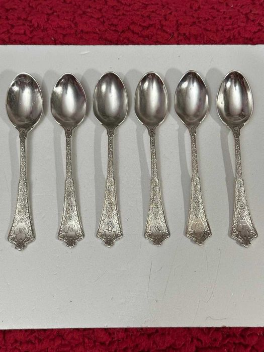 SET 6 LINGURITE ARGINT 925 - TIFFANY & CO - "Persian" Pattern - 1872 !