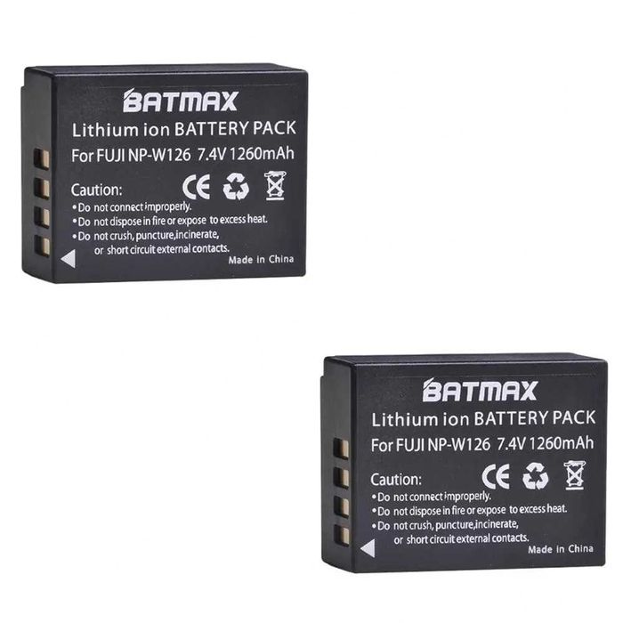 Set 2 acumulatori NP-W126 + incarcator Fujifilm X-T1 X-T2 X-T3 X-T20