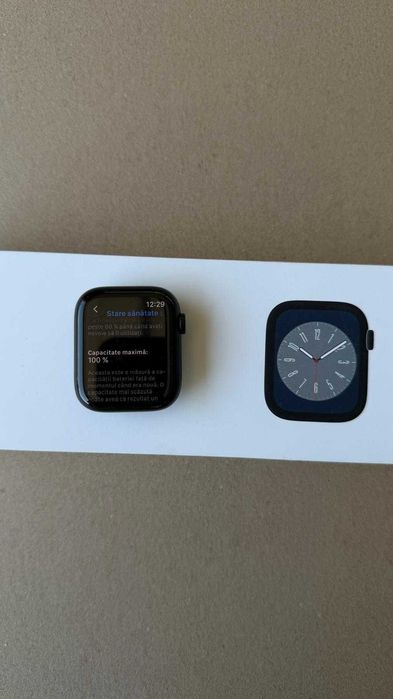 Apple Watch Series 8 45mm Midnight – Baterie 100% – Cutie – Foarte bun