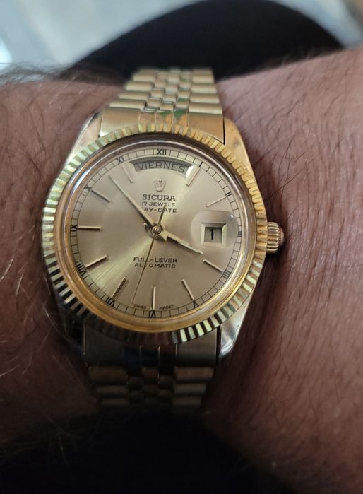 ceas Vintage automatic day date president  Sigura by Breitling