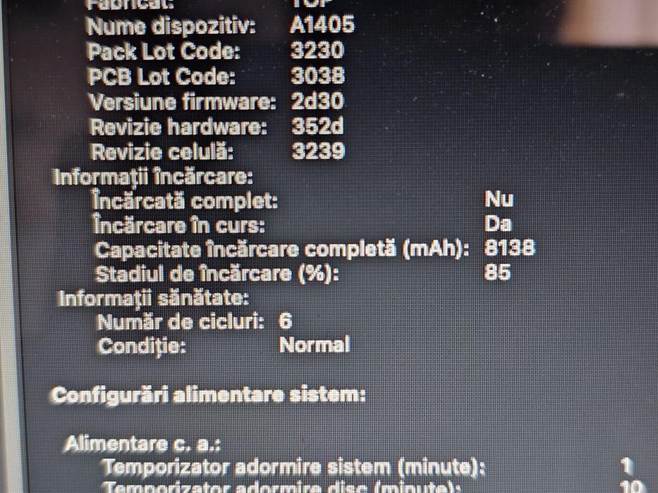 MacBook Air 13″ 2017 cu Baterie NOUĂ si incarcator orginal