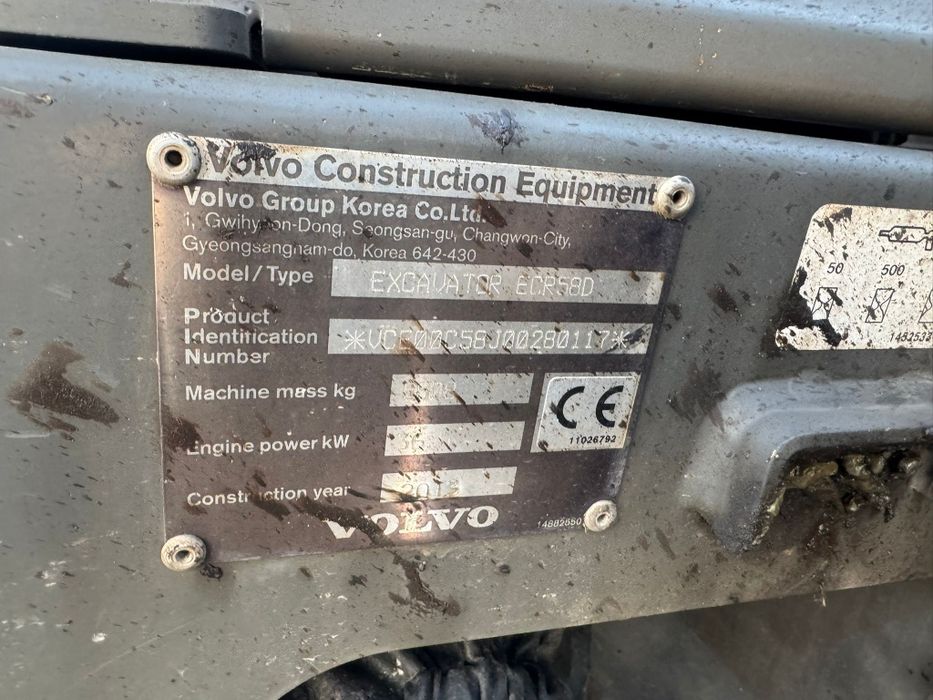 Volvo ecr 58 an 2013 !