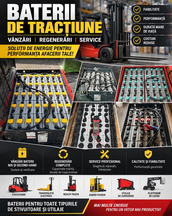 BATERII DE TRACȚIUNE – vanzari, regenerare si service