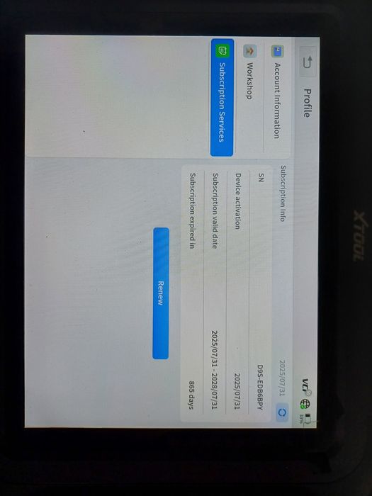 Xtool d9s tester, diagnoza auto