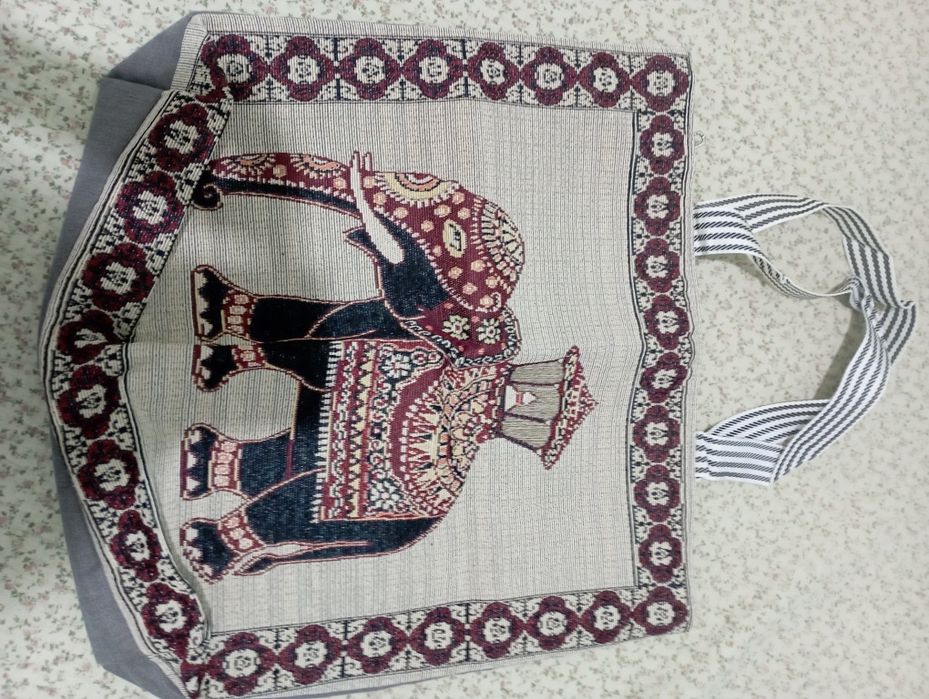 Сумка пляжная лён