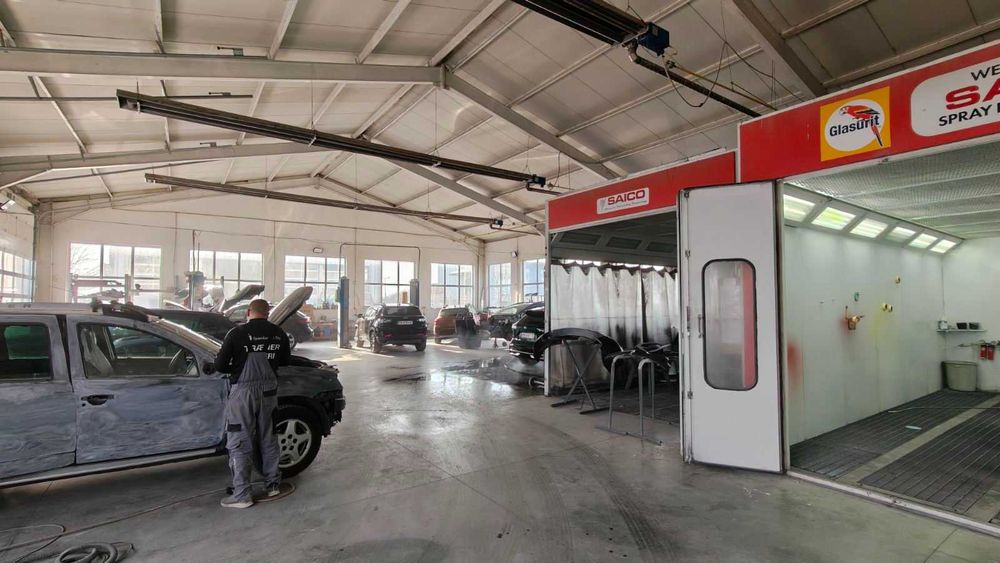 Автосервиз с бояджийска камера под наем