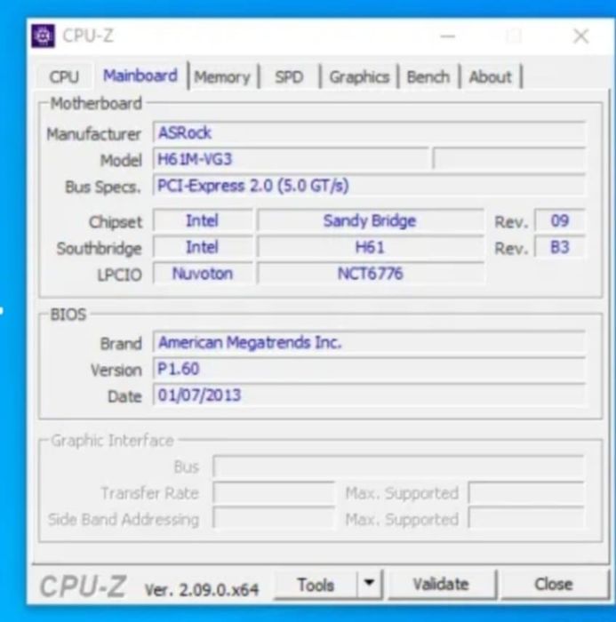 Оборудвано Дъно Asrock H61M-VG С i5 2500 3.3Ghz.