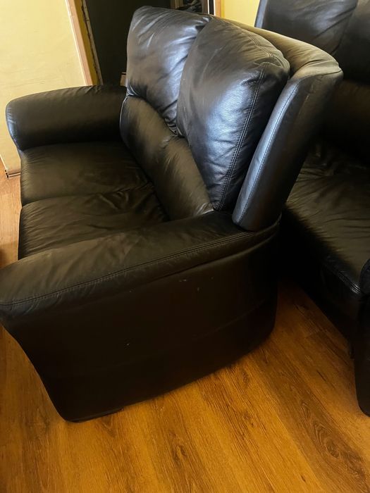 Диван 2 +3 естествена кожа.