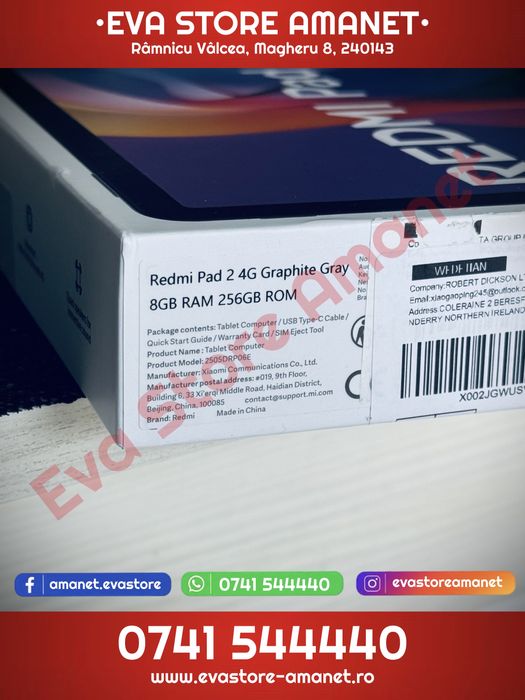 Tableta 11” XIAOMI Redmi Pad 2 Graphite Gray 256GB 8GB RAM WiFi + 4G