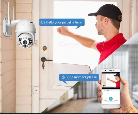 Безжична IP Камера с нощно виждане, FULL HD, Водоустойчива, 5 MP