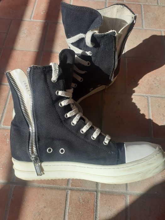 Rick Owens DRKSHDW Ramones High-Top Canvas - Marimea 42
