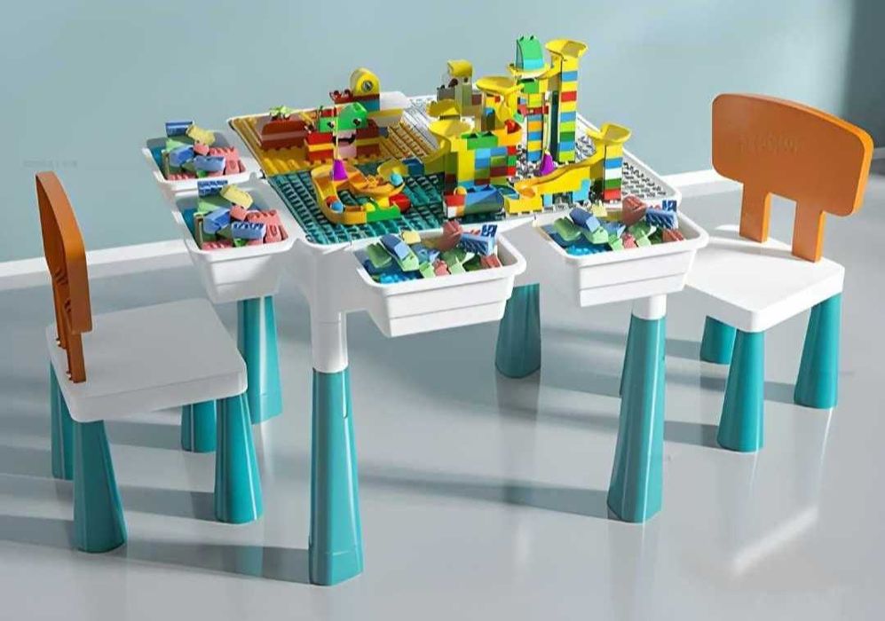 Игровой детский стол и стул для конструирования 6 в 1,