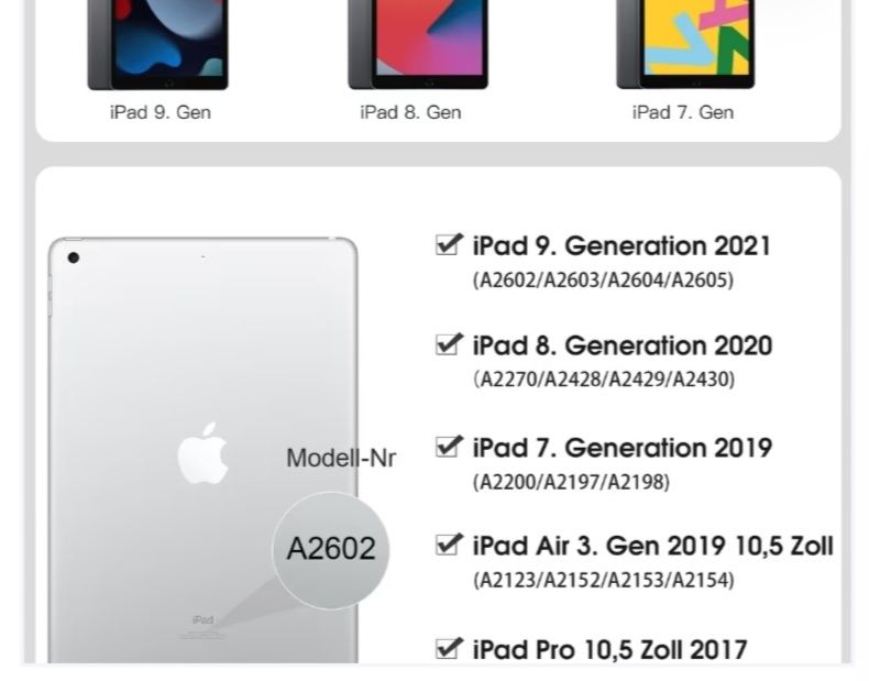 Husa cu tastatură wireless pentru iPad de 10.2 inch