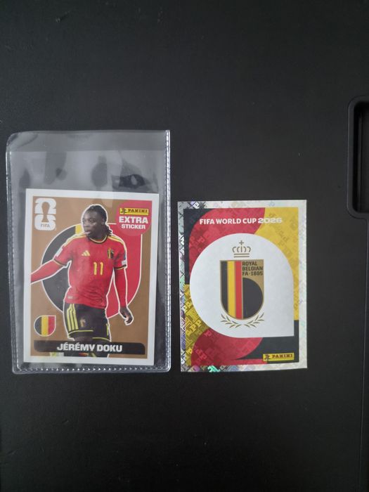 sticker Panini FIFA World Cup 2026 Jérémy Doku Bronze + emblema Belgiei