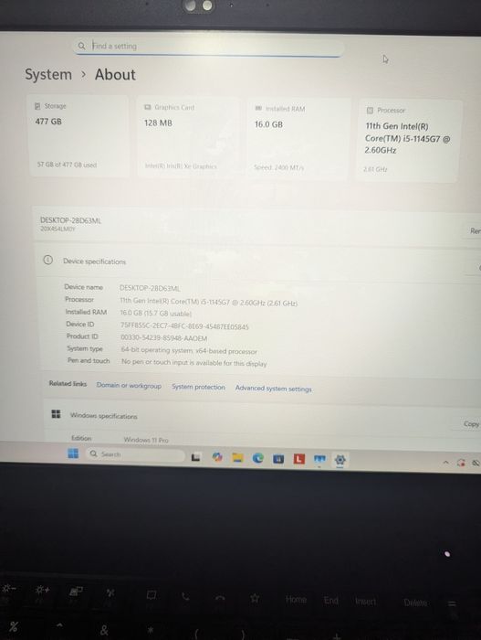 Thinkpad L15 i5 gen 11 iris Xe 16gb 512ssd
