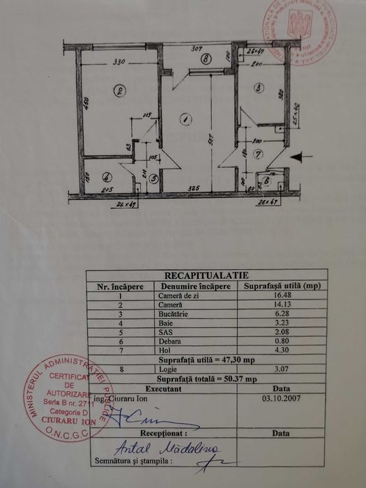 Vand apartament 2 camere Raul Doamnei
