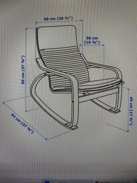 Scaun balansoar Poang Ikea