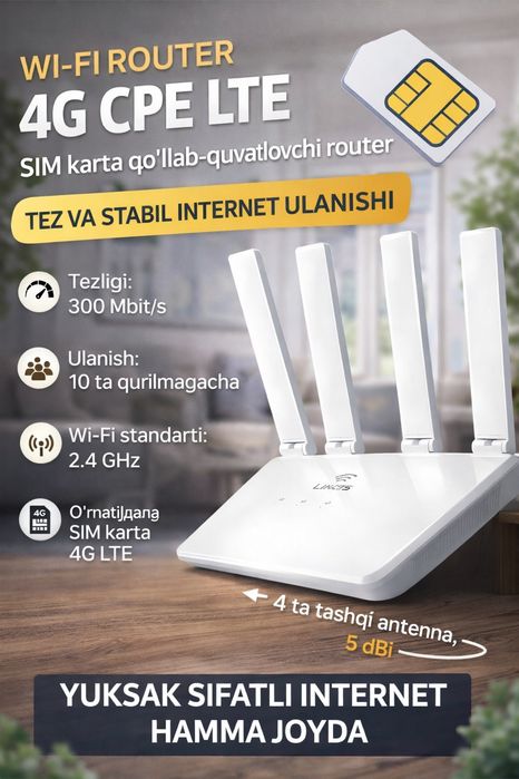 CPF906 WiFi Router 4G CPE LTE Sim Karta Router, вифи роутер