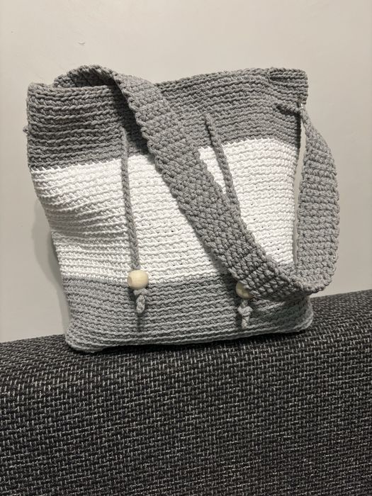 Плетена чанта от памучно макраме