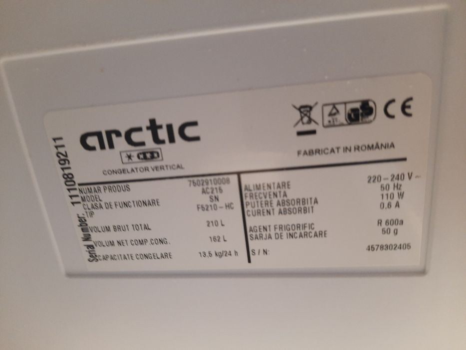 Congelator Arctic cu 6 sertare Model AC-215