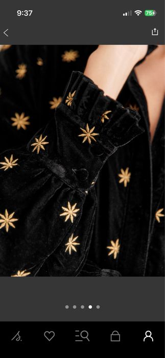 Рокля черно кадифе на Sezane