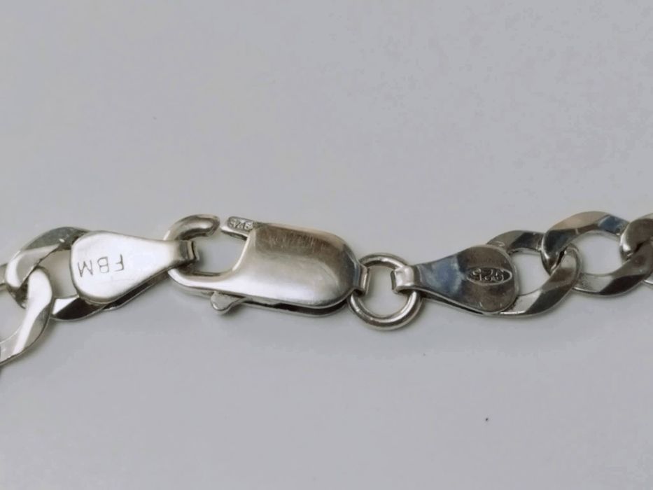 Veche bratara  masiva din argint de 925, FBM