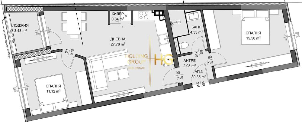 Продава се Тристаен апартамент в Варна, Възраждане 1 - 94 кв.м за 1453 €/кв.м - Снимка #2