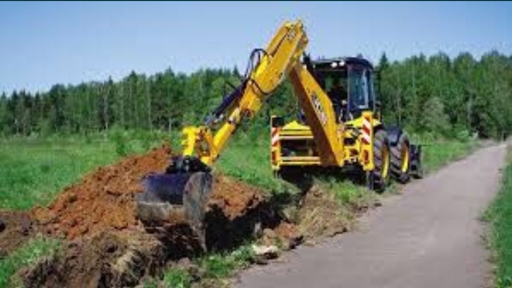 Услуги экскаватора погрузчика 3в1 трактора