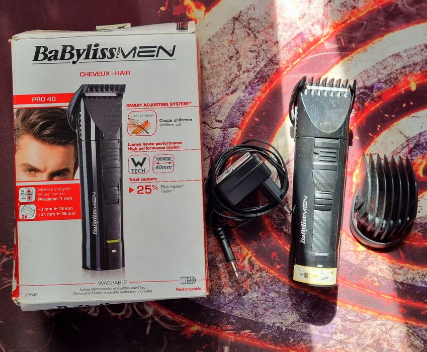 Vând mașină de tuns electrică BaByliss for Men Pro 40 (model E751E)