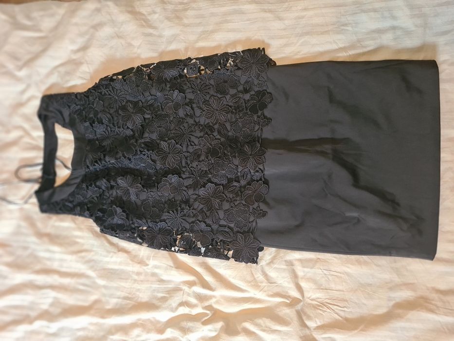 Rochie de ocazie Nissa broderie neagra, S