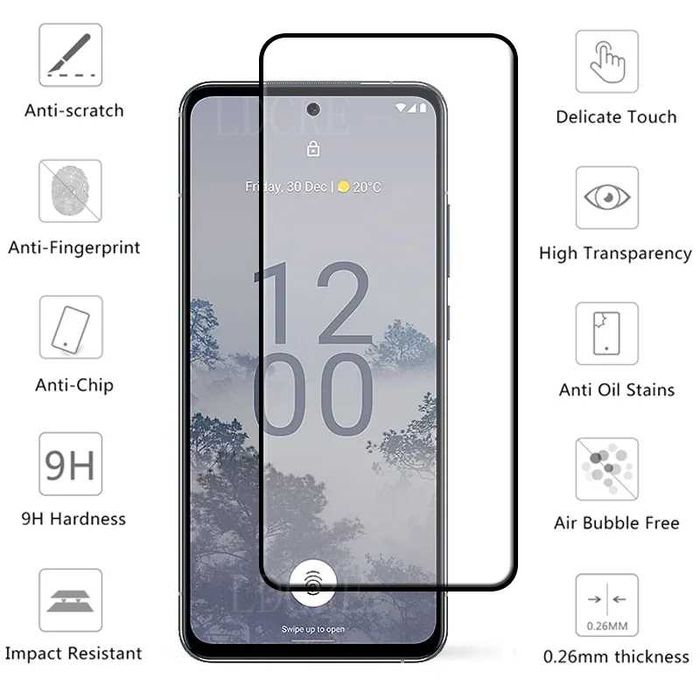 Nokia G42 C22 G22 / OG PREMIUM Full Glue Стъклен протектор за екран