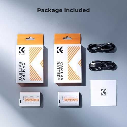 Нови DMW-BLK22 2 броя батерии USB-C 2520mAh Panasonic Lumix фотоапарат