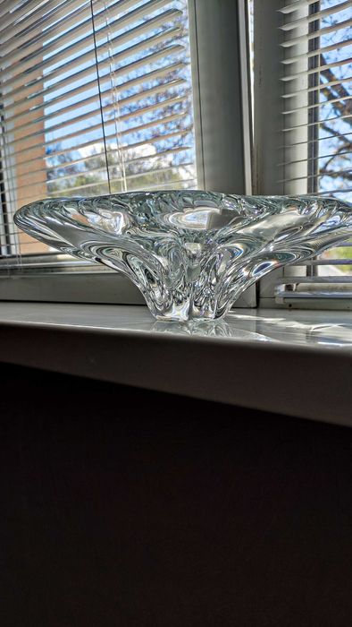 Голяма тежка кристална купа/фруктиера