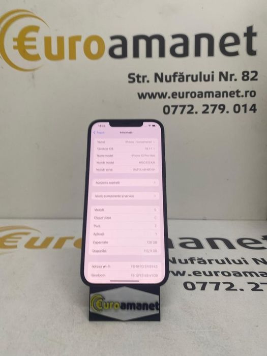 Telefon APPLE iPhone 12 Pro Max 5G, 128GB, baterie 72% -N2-