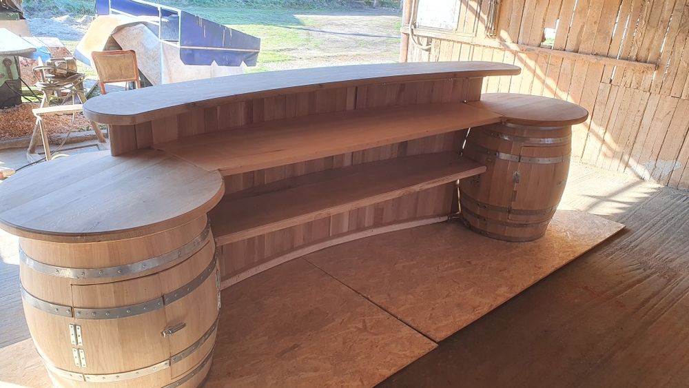 Bar rustic din lemn masiv(tejghea bar)