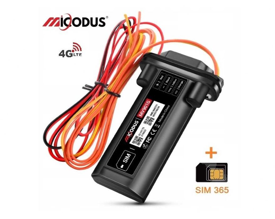 GPS тракер MiCODUS MV901G 4G – водоустойчив, с опция за предплатена СИМ карта