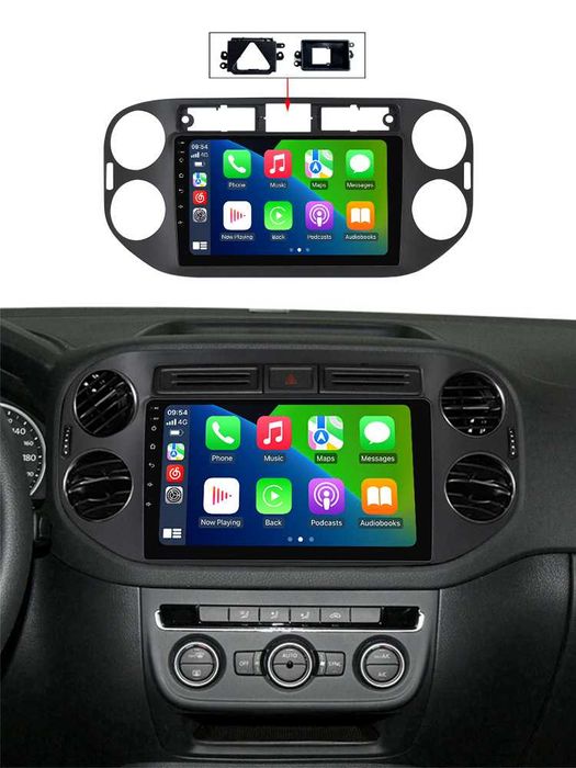 Navigatie Android 14 VW TIGUAN 2008+ Waze CarPlay YouTube + CAMERA