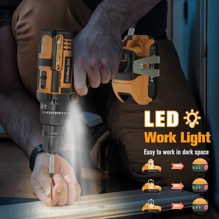 Мощен акумулаторен винтоверт JYGMPRO 21 V