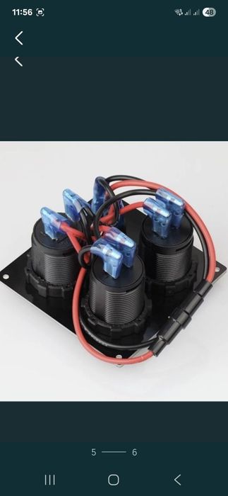 Panou cu priză bricheta•voltmetru si usb