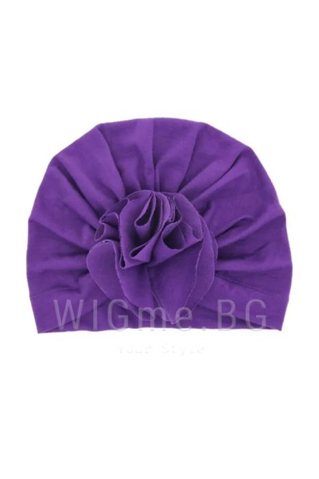 Бебешки тюрбан, едноцветен розичка