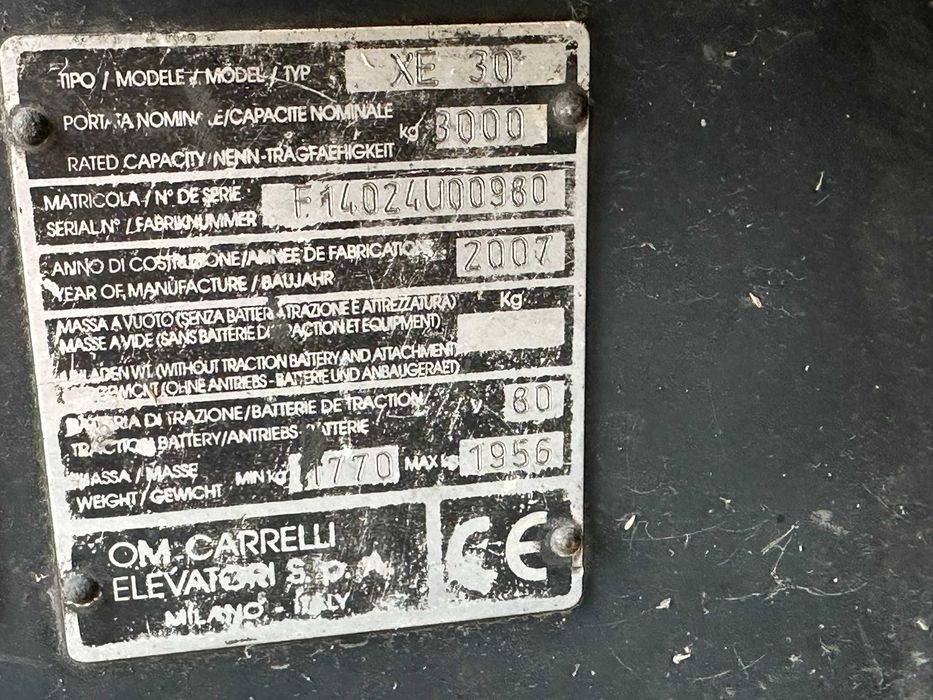 Dezmembrez stivuitor electric OM Carrelli XE 30