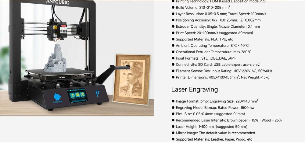 3Д Принтер 3D Printer и Лазарен гравир Разпродажба/ANYCUBIC MEGA PRO