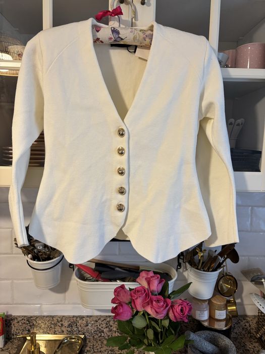 Cardigan cu pernite la umeri Zara S nou