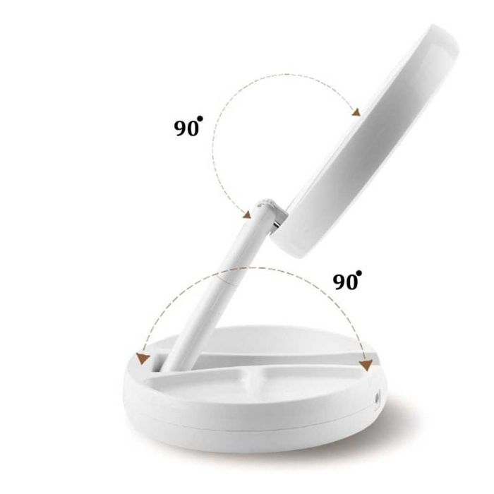 Настолно козметично огледало с LED осветление